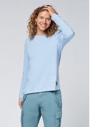 hellblaues bedrucktes Langarmshirt von Chiemsee
