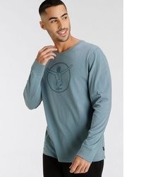 hellblaues bedrucktes Langarmshirt von Chiemsee