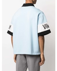 hellblaues bedrucktes Polohemd von Viktor & Rolf