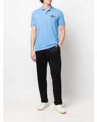 hellblaues bedrucktes Polohemd von Lacoste