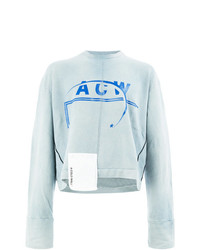 hellblaues bedrucktes Sweatshirt von A-Cold-Wall*