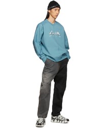 hellblaues bedrucktes Sweatshirt von Ader Error