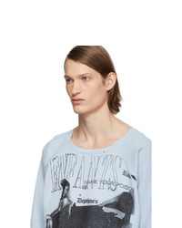 hellblaues bedrucktes Sweatshirt von Enfants Riches Deprimes