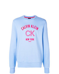 hellblaues bedrucktes Sweatshirt von Calvin Klein 205W39nyc