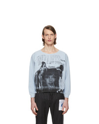 hellblaues bedrucktes Sweatshirt von Enfants Riches Deprimes
