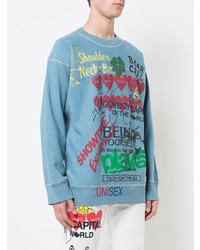 hellblaues bedrucktes Sweatshirt von Vivienne Westwood Anglomania