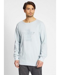 hellblaues bedrucktes Sweatshirt von khujo