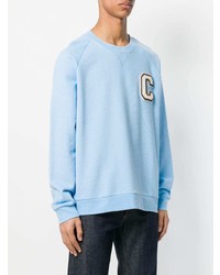 hellblaues bedrucktes Sweatshirt von Calvin Klein Jeans