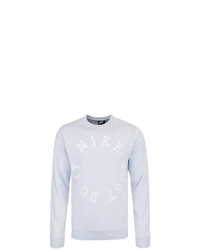 hellblaues bedrucktes Sweatshirt von Nike Sportswear