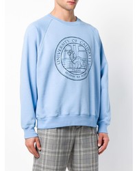 hellblaues bedrucktes Sweatshirt von MSGM