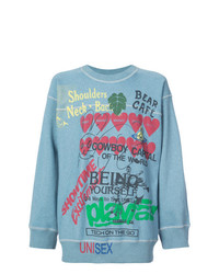 hellblaues bedrucktes Sweatshirt von Vivienne Westwood Anglomania