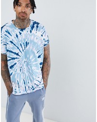 hellblaues bedrucktes T-Shirt mit einem Rundhalsausschnitt von ASOS DESIGN