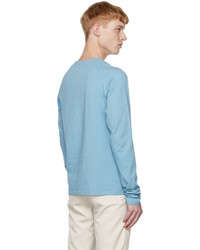 hellblaues bedrucktes T-Shirt mit einem Rundhalsausschnitt von TheOpen Product