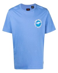 hellblaues bedrucktes T-Shirt mit einem Rundhalsausschnitt von Levi's