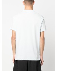 hellblaues bedrucktes T-Shirt mit einem Rundhalsausschnitt von Karl Lagerfeld