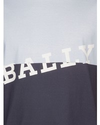 hellblaues bedrucktes T-Shirt mit einem Rundhalsausschnitt von Bally