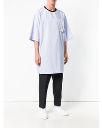 hellblaues bedrucktes T-Shirt mit einem Rundhalsausschnitt von 3.1 Phillip Lim