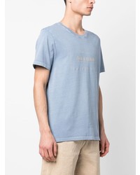 hellblaues bedrucktes T-Shirt mit einem Rundhalsausschnitt von Zadig & Voltaire