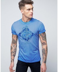 hellblaues bedrucktes T-shirt von Pepe Jeans