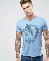 hellblaues bedrucktes T-shirt von Scotch & Soda