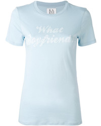 hellblaues bedrucktes T-shirt von Zoe Karssen