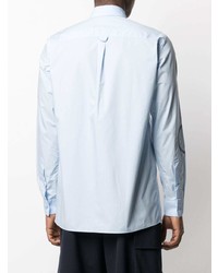 hellblaues besticktes Langarmhemd von Raf Simons