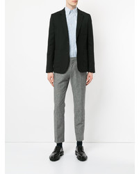 hellblaues besticktes Langarmhemd von Thom Browne