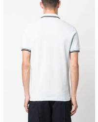 hellblaues besticktes Polohemd von Fred Perry