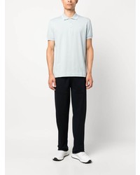 hellblaues besticktes Polohemd von Zegna