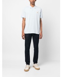 hellblaues besticktes Polohemd von Carhartt WIP