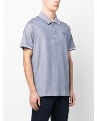 hellblaues besticktes Polohemd von Paul & Shark