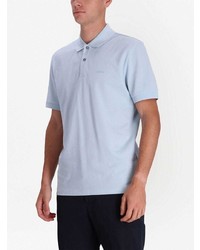 hellblaues besticktes Polohemd von BOSS