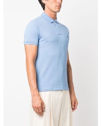 hellblaues besticktes Polohemd von Polo Ralph Lauren