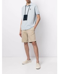 hellblaues besticktes Polohemd von Paul Smith