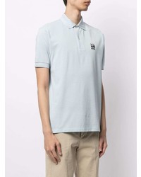 hellblaues besticktes Polohemd von Paul Smith