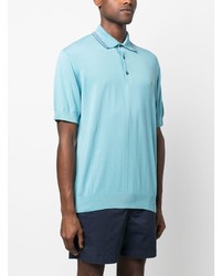 hellblaues besticktes Polohemd von Etro