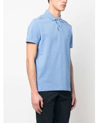 hellblaues besticktes Polohemd von Tommy Hilfiger