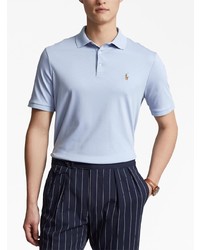 hellblaues besticktes Polohemd von Polo Ralph Lauren