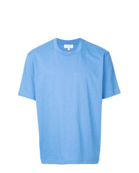 hellblaues besticktes T-Shirt mit einem Rundhalsausschnitt von CK Calvin Klein