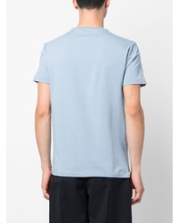 hellblaues besticktes T-Shirt mit einem Rundhalsausschnitt von Polo Ralph Lauren