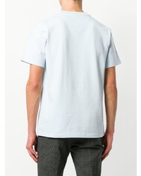 hellblaues besticktes T-Shirt mit einem Rundhalsausschnitt von Calvin Klein 205W39nyc