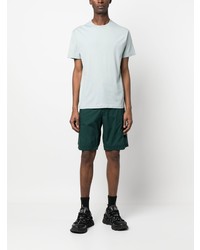 hellblaues besticktes T-Shirt mit einem Rundhalsausschnitt von Stone Island