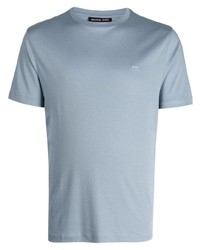 hellblaues besticktes T-Shirt mit einem Rundhalsausschnitt von Michael Kors
