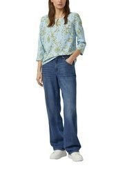 hellblaues Businesshemd mit Blumenmuster von s.Oliver
