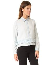 hellblaues Chambray Hemd von Club Monaco