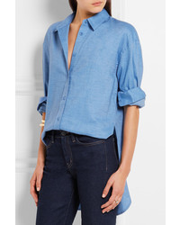 hellblaues Chambray Hemd von Tibi