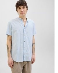 hellblaues Chambray Kurzarmhemd von Jack & Jones