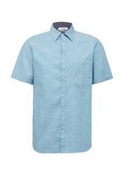 hellblaues Chambray Kurzarmhemd von s.Oliver