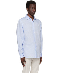 hellblaues Chambray Langarmhemd von Zegna