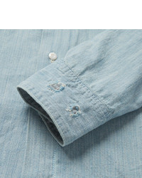 hellblaues Chambray Langarmhemd von Chimala